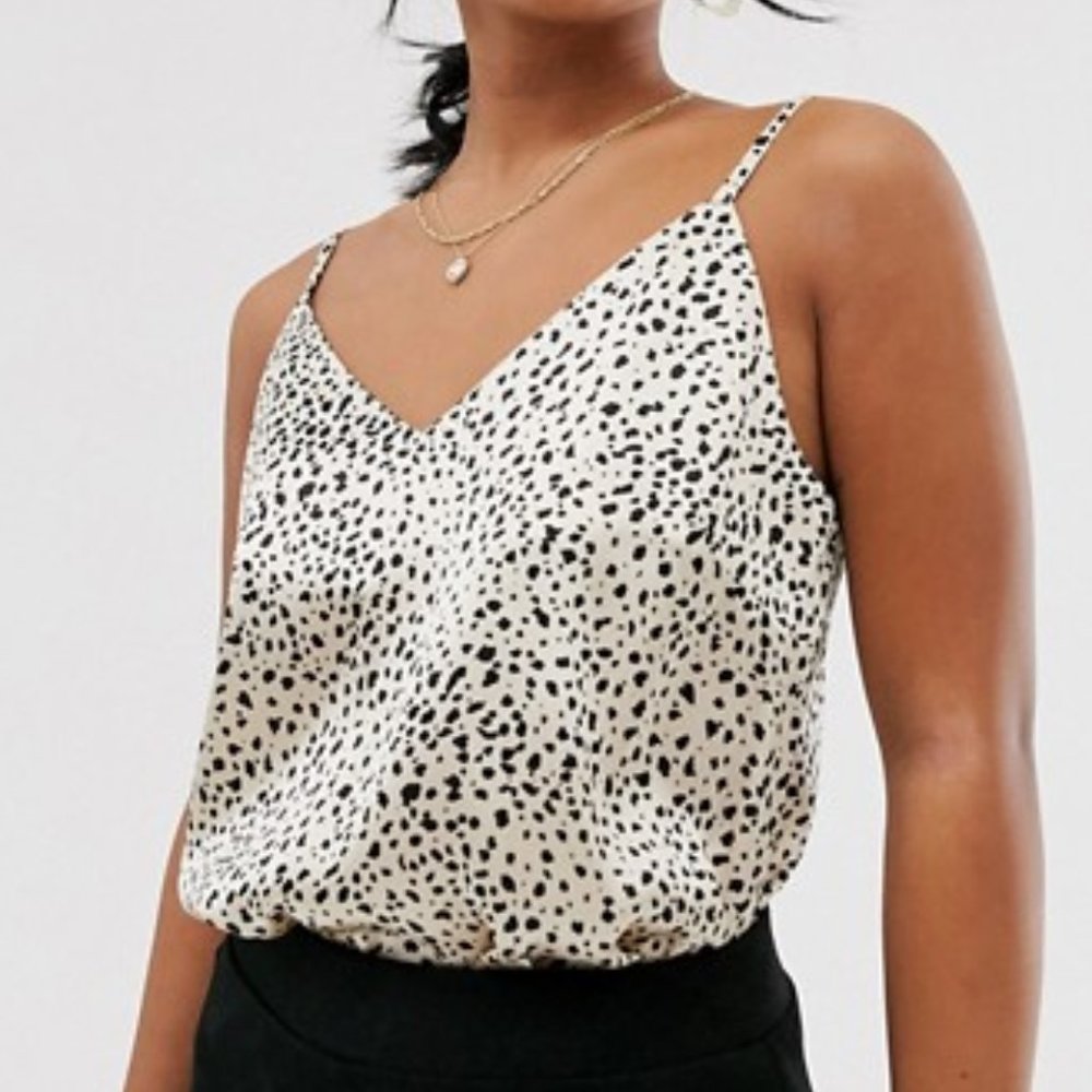 Asos Womens Petite Size 12 Satin Printed Cami Top